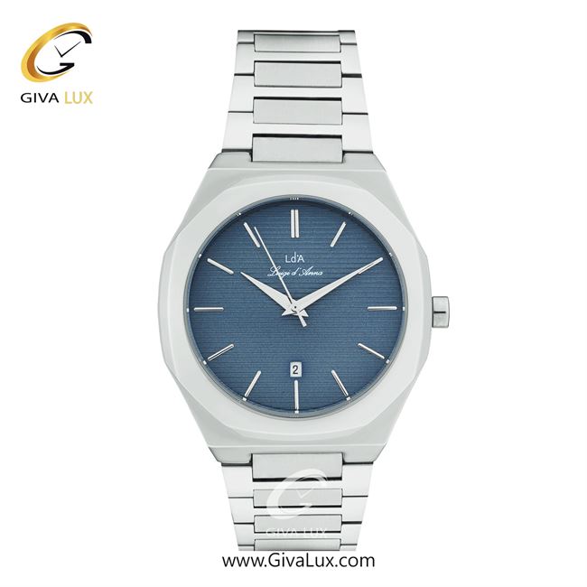 ساعت مچی اورجینال مردانه LdA نقره ای | نقره ای| آبی| کد رفرنس 2501